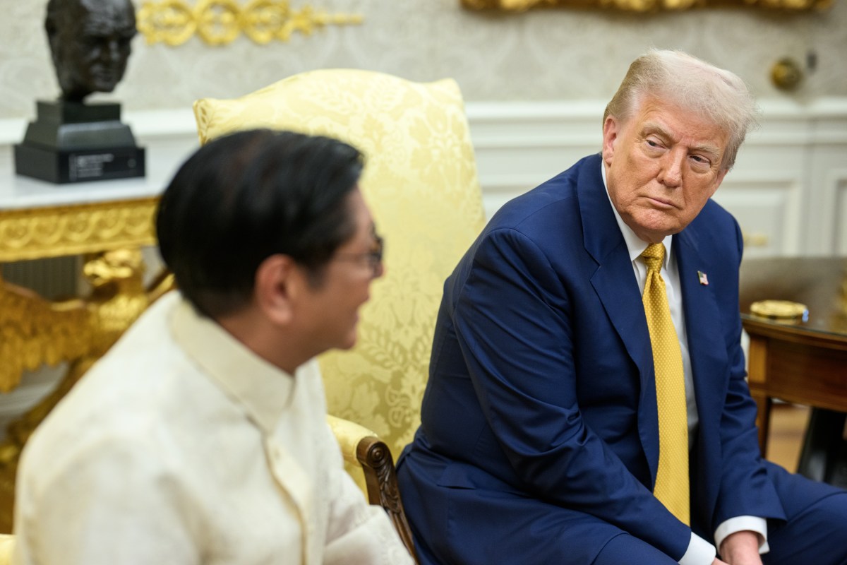 President Donald Trump and President Ferdinand Marcos Jr. of the Philippines participate in a bilateral meeting, Tuesday, July 22, 2025, in the Oval Office. (Official White House Photo by Daniel Torok)