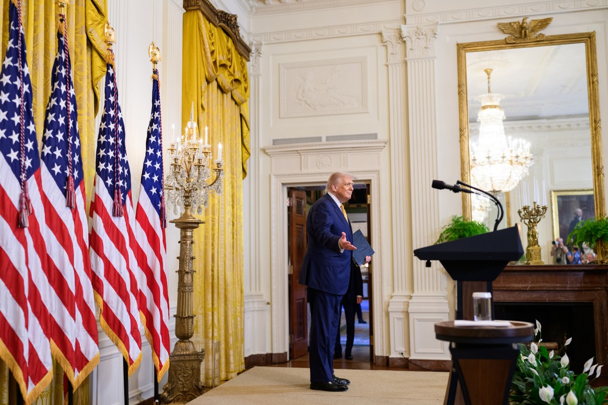 President Donald Trump delivers remarks at a reception for Republican members of congress, Tuesday, July 22, 2025, in the East Room of the White House. (Official White House Photo by Joyce N. Boghosian)
