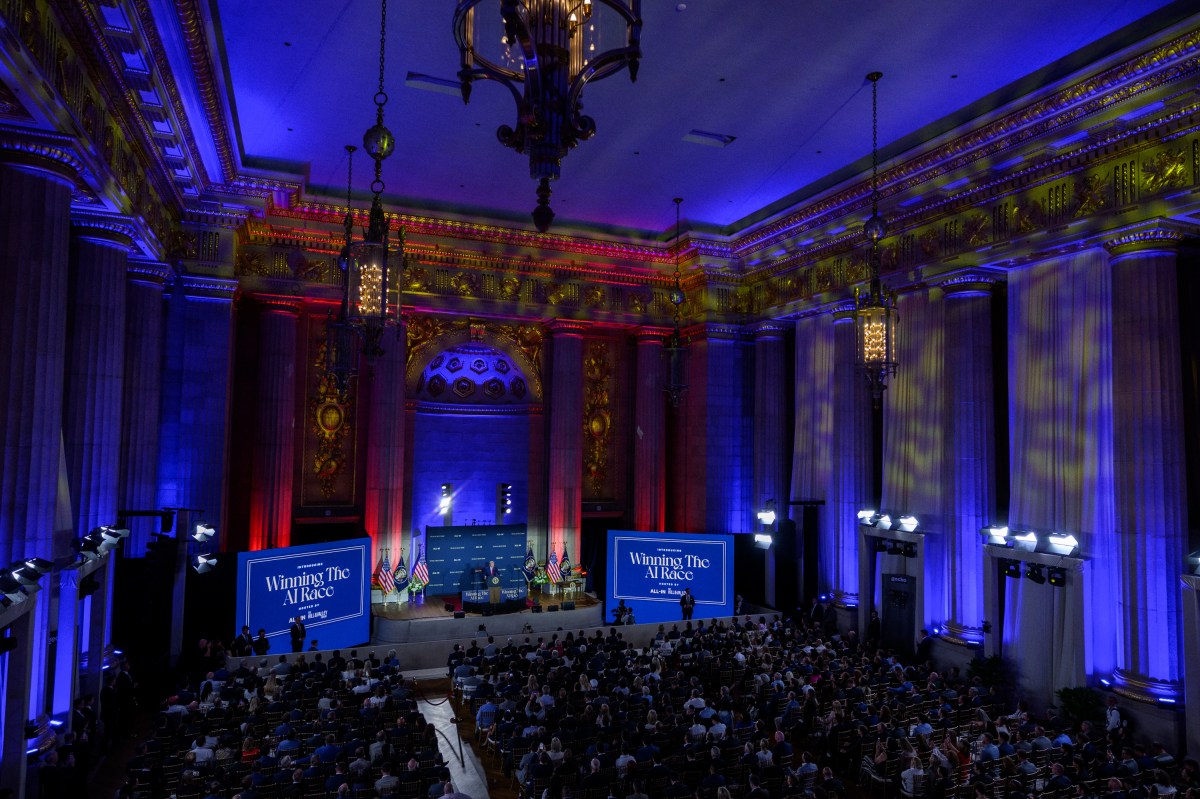 President Donald Trump delivers remarks at the White House AI Summit at Andrew W. Mellon Auditorium in Washington, D.C., Wednesday, July 23, 2025. (Official White House Photo by Joyce N. Boghosian)