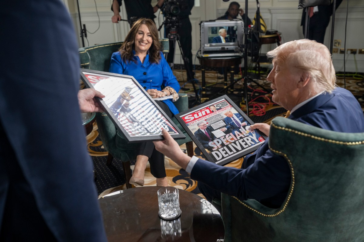 President Donald J. Trump participates in an Interview with Miranda Devine from the
New York Post at the Trump Turnberry golf course in Turnberry, Scotland, Friday, July 27, 2025. (Official White House Photo by Daniel Torok)