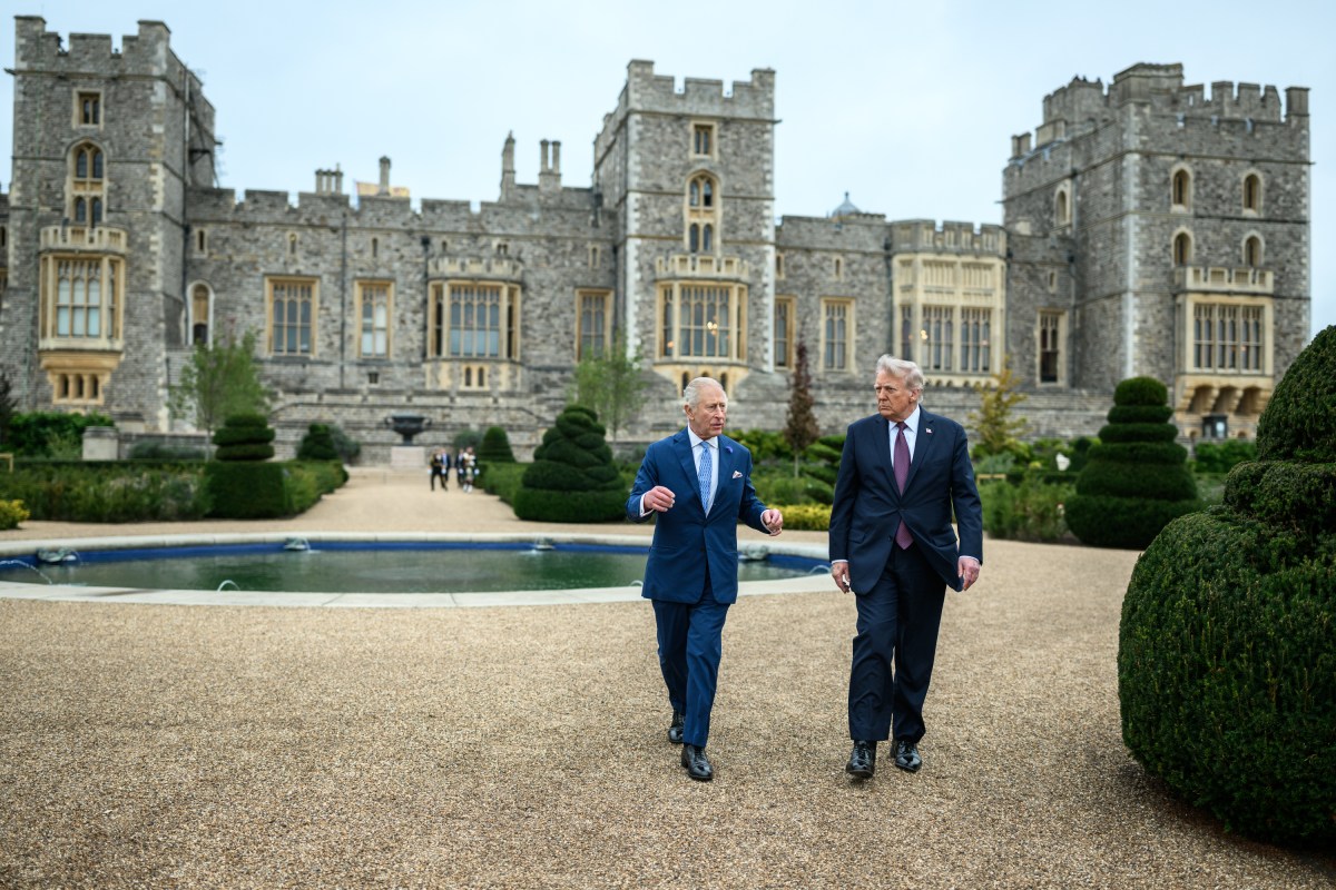 President Donald Trump and King Charles III walk at Windsor Castle in Windsor, England on Wednesday, September 17, 2025. (Official White House Photo by Daniel Torok)