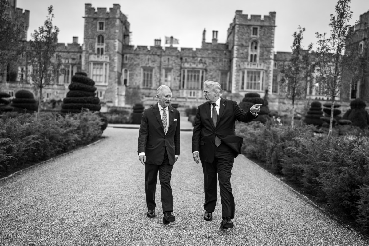 President Donald Trump and King Charles III walk at Windsor Castle in Windsor, England on Wednesday, September 17, 2025. (Official White House Photo by Daniel Torok)