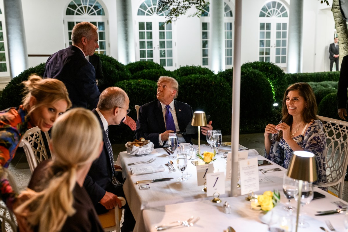 President Donald Trump hosts a Rose Garden Club dinner, Wednesday, September 24, 2025, in the newly renovated White House Rose Garden. (Official White House Photo by Molly Riley)