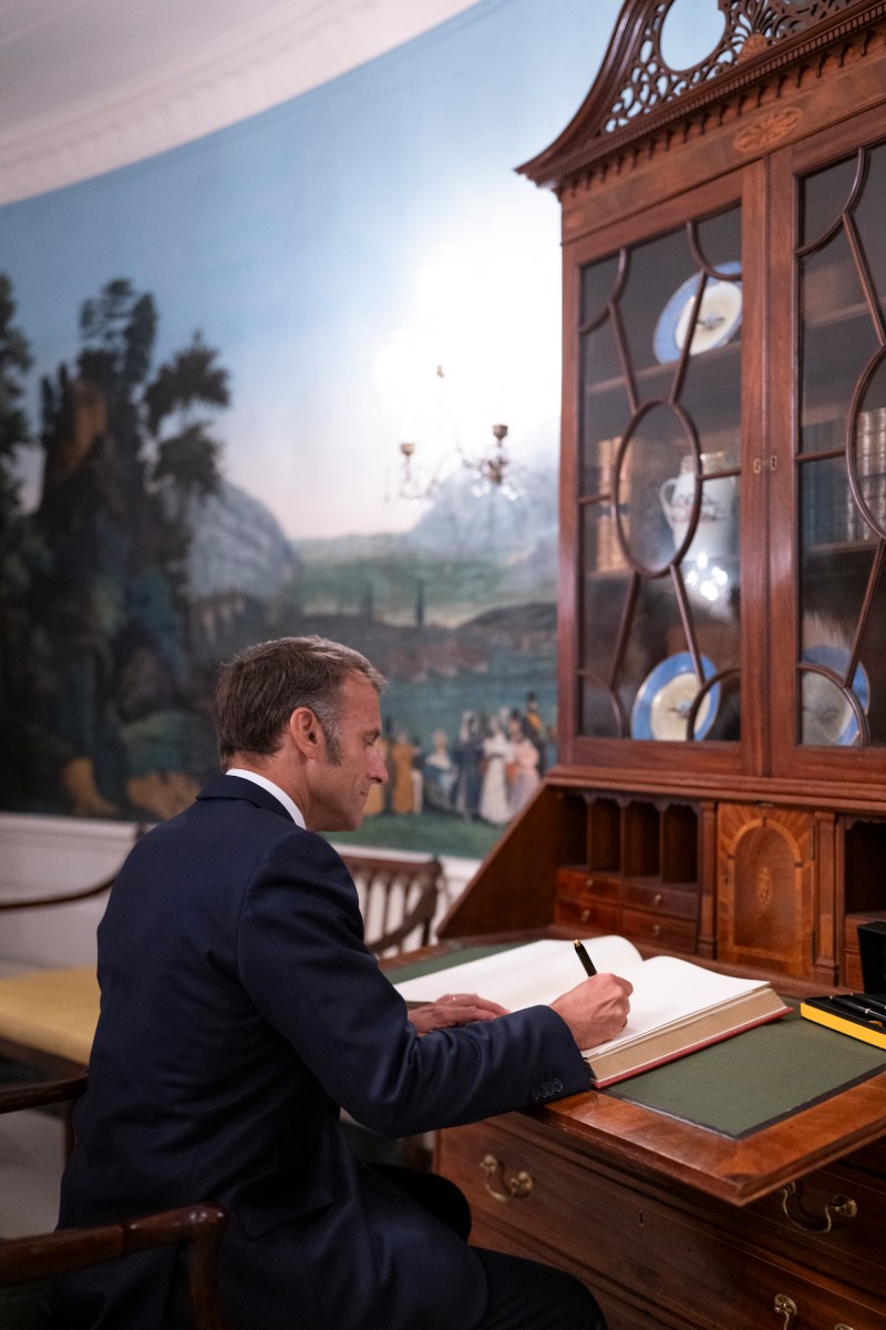 European leaders arrive to the South Portico of the White House and sign the guest book in the Diplomatic Reception Room as they arrive for a meeting with President Donald Trump and Ukraine’s President Volodymyr Zelensky, Monday, August 18, 2025.  (Official White House Photo by Molly Riley)