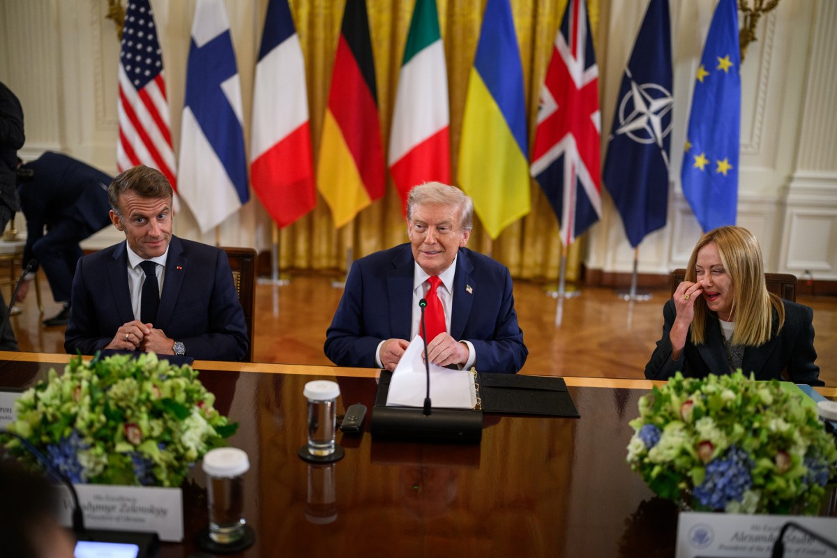 President Donald Trump hosts a multilateral meeting with President Volodymyr Zelenskyy of Ukraine and European leaders, Monday, August 18, 2025, in the East Room of the White House. (Official White House Photo by Daniel Torok)