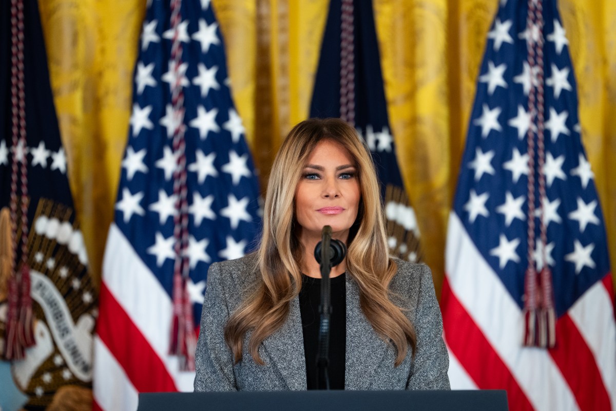 First Lady Melania Trump delivers remarks at a “Fostering the Future” event in the East Room of the White House, Thursday, November 13, 2025. (Official White House Photo by Andrea Hanks)