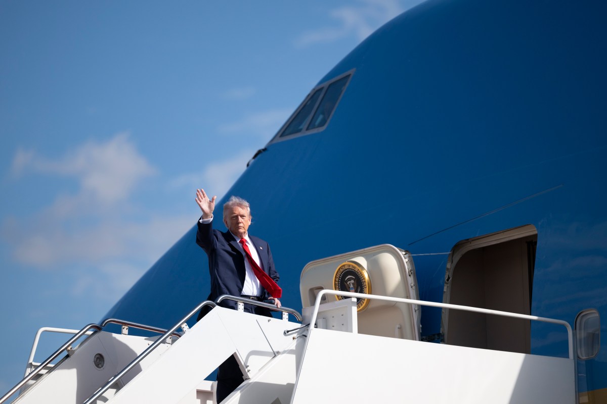 President Donald Trump boards Air Force One at Joint Base Andrews, Maryland on Friday, October 31, 2025, en route Palm Beach International Airport, Florida.(Official White House Photo by Joyce N. Boghosian)