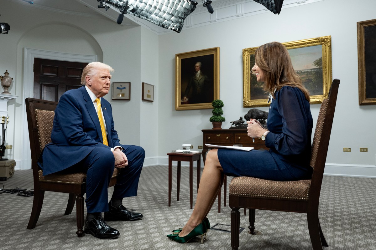 President Donald Trump participates in an interview with Bev Turner of GB News on Friday, November 14, 2025, in the Roosevelt Room of the White House. (Official White House Photo by Joyce N. Boghosian).