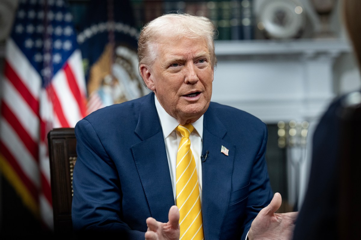 President Donald Trump participates in an interview with Bev Turner of GB News on Friday, November 14, 2025, in the Roosevelt Room of the White House. (Official White House Photo by Joyce N. Boghosian).