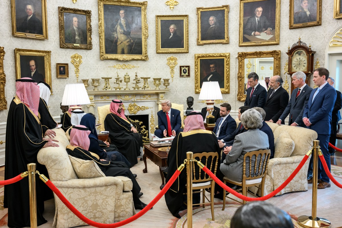 President Donald Trump participates in a bilateral meeting with Crown Prince and Prime Minister Mohammed bin Salman Al Saud of Saudi Arabia, Tuesday, November 18, 2025, in the Oval Office. (Official White House Photo by Daniel Torok)