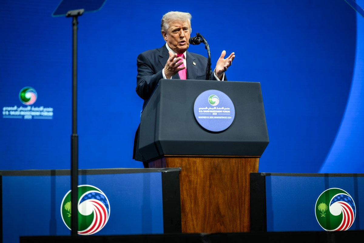 President Donald Trump delivers remarks at the U.S.-Saudi Investment Forum, Wednesday, November 19, 2025, at the John F. Kennedy Center for the Performing Arts in Washington, D.C. (Official White House Photo by Daniel Torok)