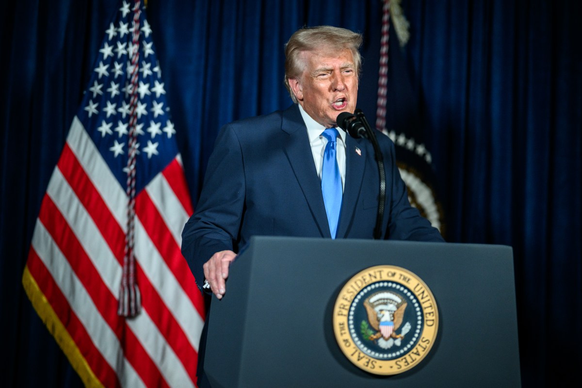 President Donald Trump addresses the nation on the shooting of two National Guard soldiers in Washington, D.C., Wednesday, November 26, 2025, from his residence in Mar-a-Lago in Palm Beach, Florida. (Official White House Photo by Daniel Torok)