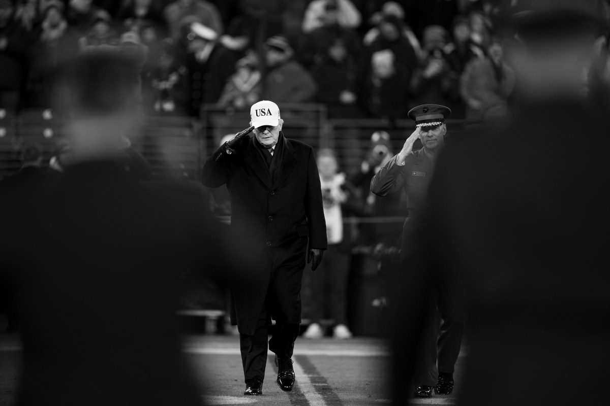 President Donald Trump attends Army Navy football game at M&T Bank Stadium. December 13, 2025. (Official White House Photo by Daniel Torok)