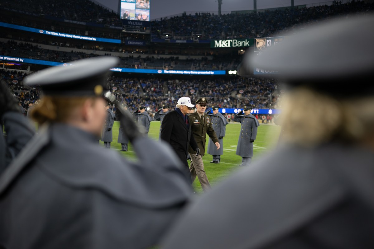 President Donald Trump attends Army Navy football game at M&T Bank Stadium. December 13, 2025. (Official White House Photo by Daniel Torok)