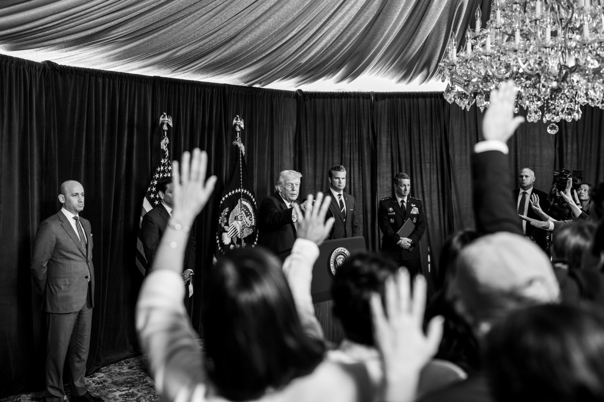 President Donald Trump delivers remarks at a press conference at Mar-a-Lago in Palm Beach, Florida, following Operation Absolute Resolve in Venezuela leading to the capture of Venezuelan President Nicolas Maduro, Saturday, January 3, 2026. (Official White House Photo by Molly Riley)