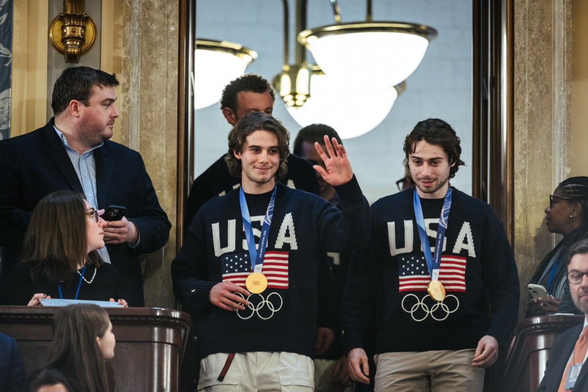 President Trump welcomed the gold-medal-winning Team USA Men’s Olympic Hockey team into the House Chamber during this address.