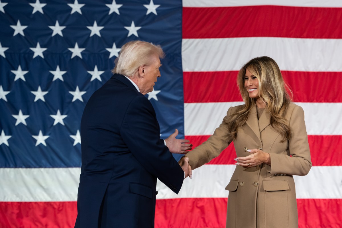President Donald Trump and First Lady Melania Trump make remarks to military families at Fort Bragg, North Carolina, Friday, February 13, 2026. (Official White House Photo by Andrea Hanks)