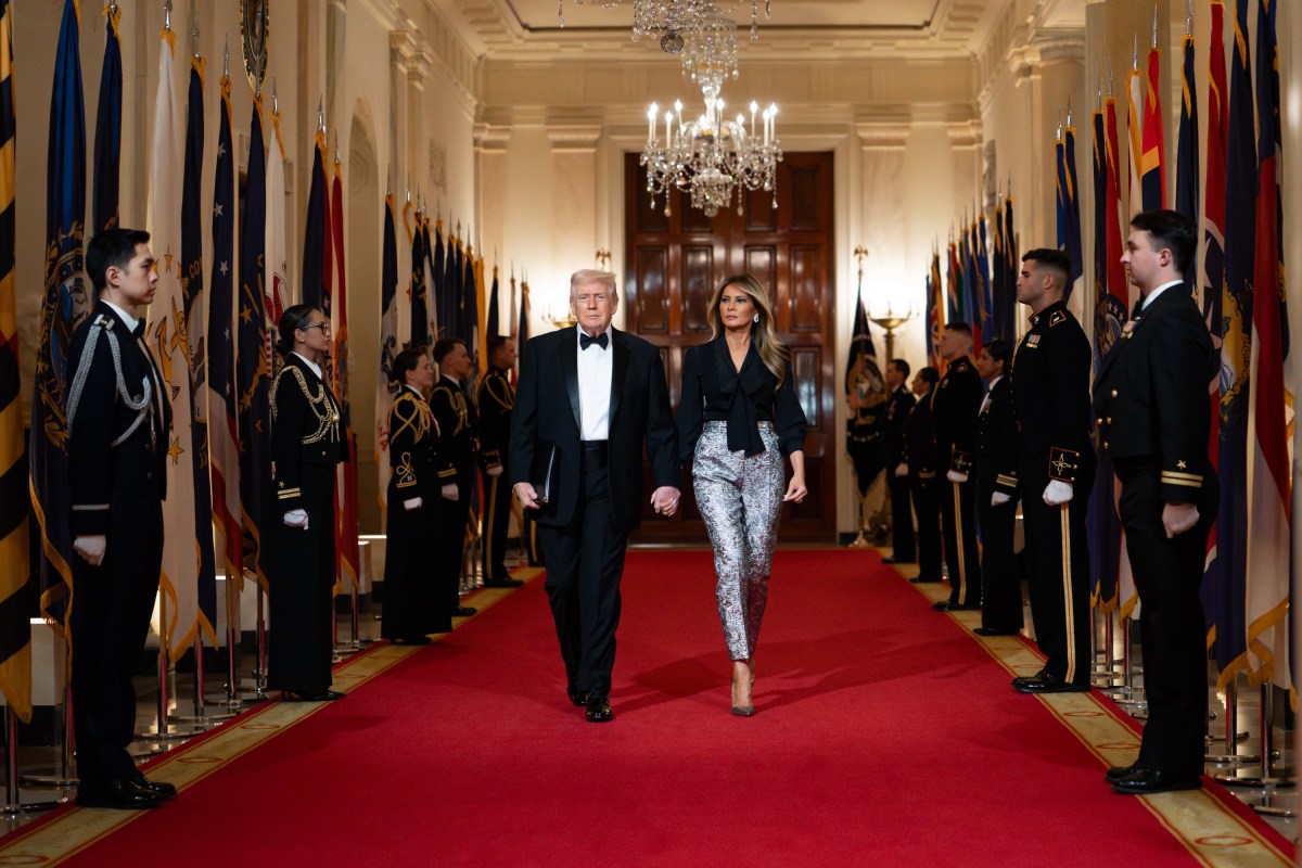 President Donald Trump and First Lady Melania Trump host a dinner for the nation’s governors, Saturday, February 21, 2026, in the East Room of the White House. (Official White House Photo by Andrea Hanks)