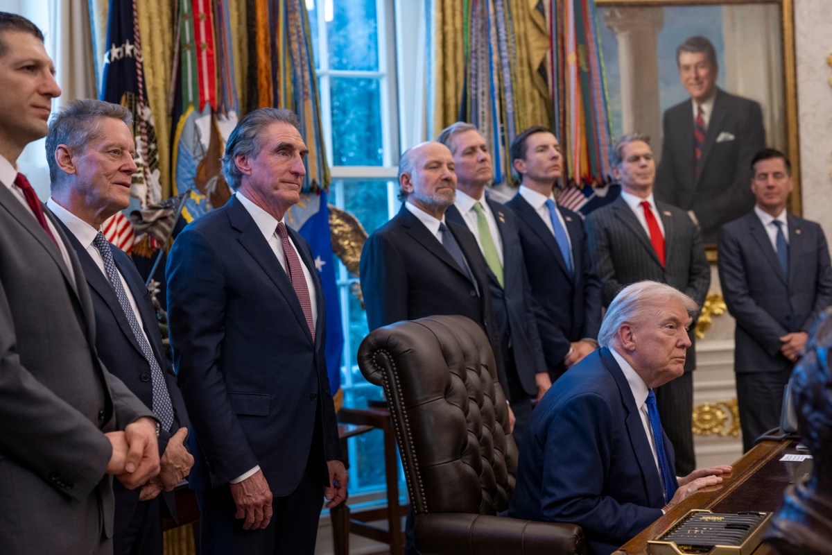 President Donald Trump announces a critical mineral reserve, Monday, February 2, 2026 in the Oval Office of the White House. (Official White House Photograph by Molly Riley)
