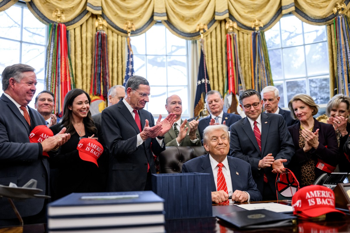 President Donald Trump signs the spending bill that ends the shutdown and reopens the U.S. Government Tuesday, February 3, 2026, in the Oval Office. (Official White House Photo by Joyce N. Boghosian)