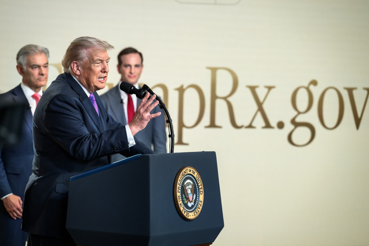President Donald Trump announces the launch of TrumpRX in the South Court Auditorium, Thursday, February 5, 2026. (Official White House Photo by Joyce N. Boghosian)