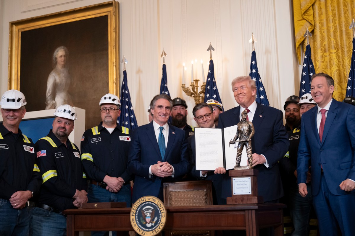 President Donald Trump signs an Executive Order at a Champion of Coal event in the East Room of the White House, Wednesday, February 11, 2026. (Official White House Photo by Joyce N. Boghosian)