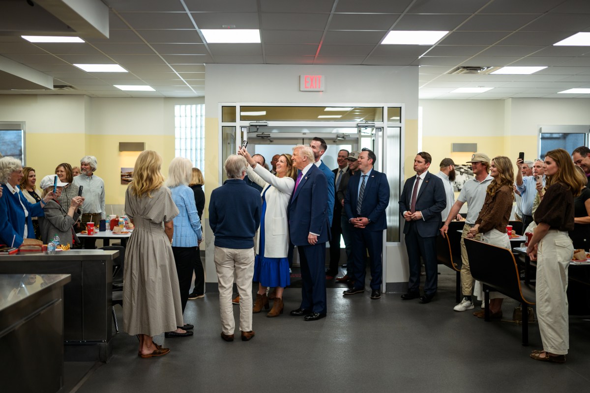 President Donald Trump greets patrons at The Varsity in Rome, Georgia, Thursday, February 19, 2026. (Official White House Photo by Daniel Torok)
