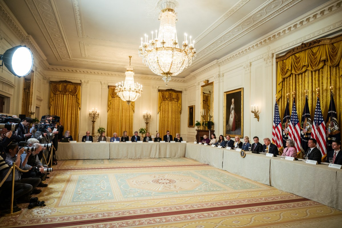 President Donald J. Trump meets with members of the Trump-Kennedy Center board during a luncheon in the East Room of the White House, Monday, March 16, 2026.  (Official White House Photo by Joyce N. Boghosian)