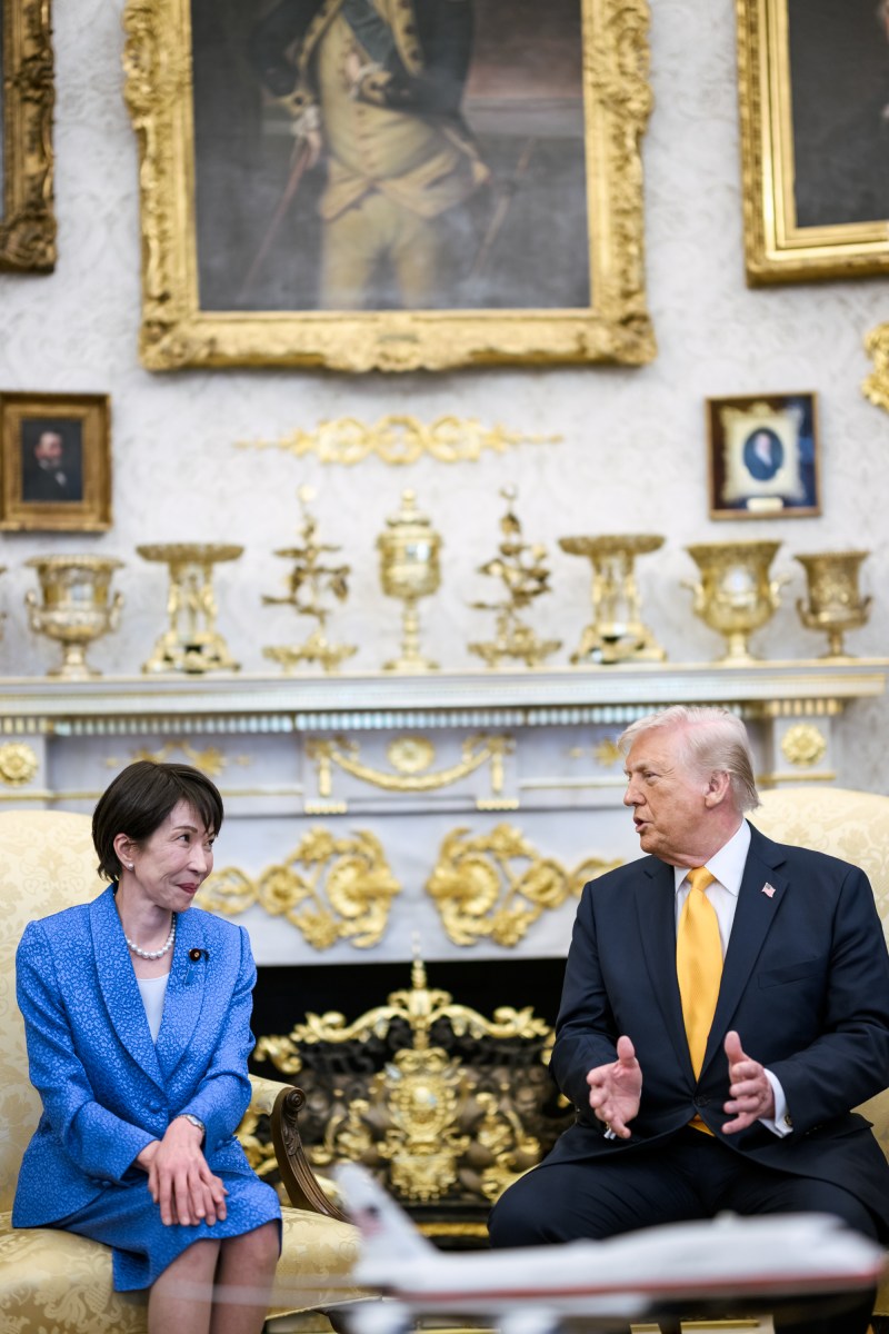 President Donald J. Trump participates in a Bilateral meeting with Japanese Prime Minister Sanae Takaichi in the Oval Office, Thursday, March 19, 2026. (Official White House Photo by Daniel Torok)