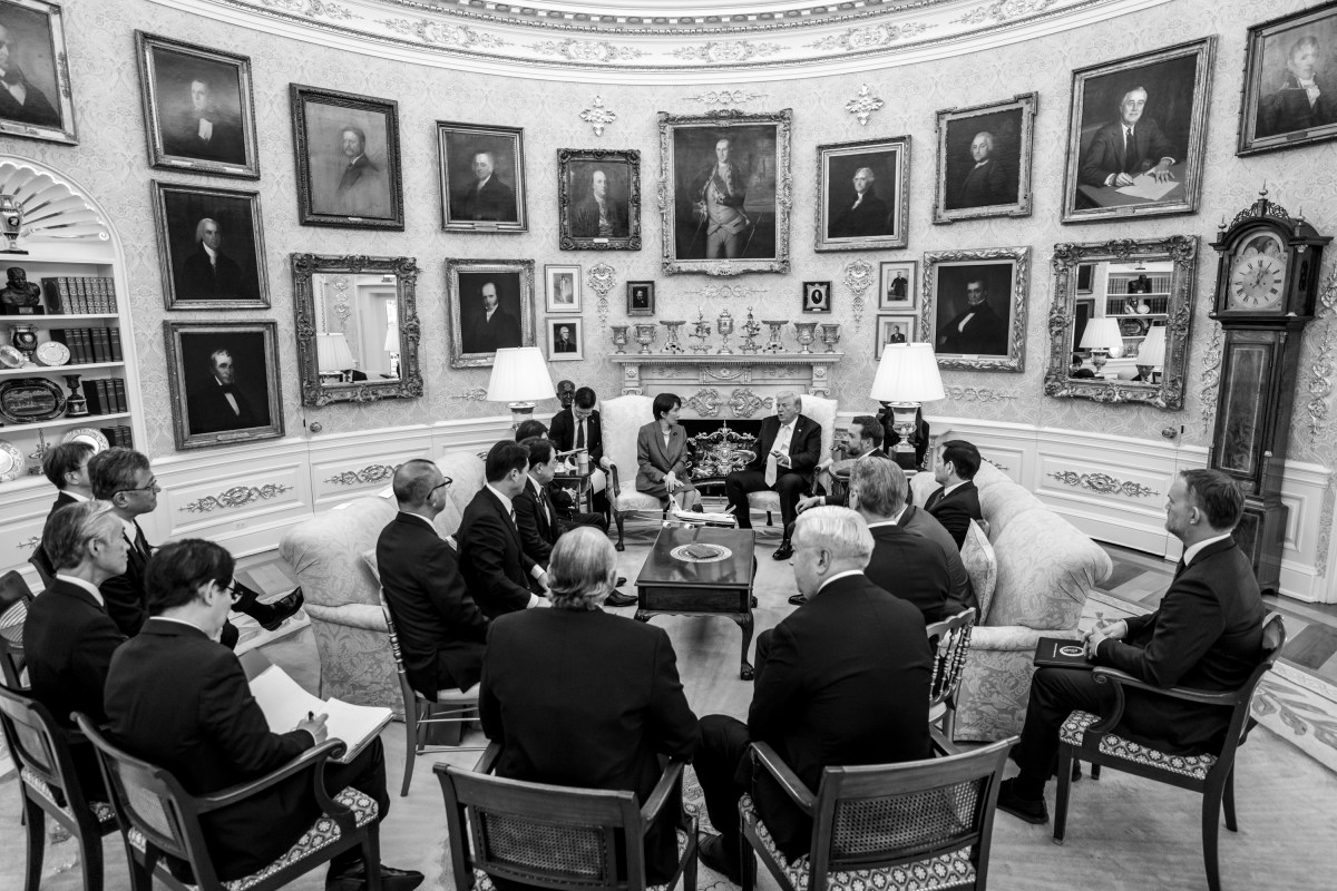 President Donald J. Trump participates in a Bilateral meeting with Japanese Prime Minister Sanae Takaichi in the Oval Office, Thursday, March 19, 2026. (Official White House Photo by Daniel Torok)
