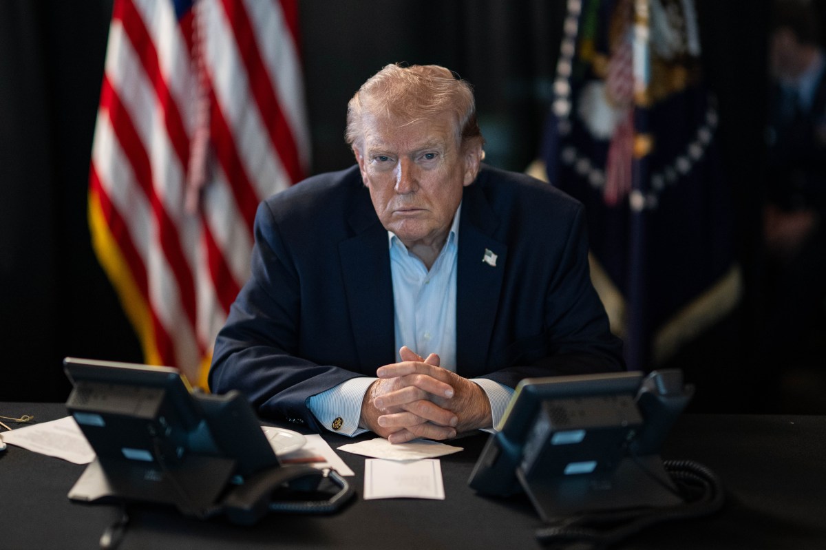 President Donald J. Trump oversees Operation Epic Fury at Mar-a-Lago, Palm Beach, FL, March 1, 2026. (White House photo by Daniel Torok)