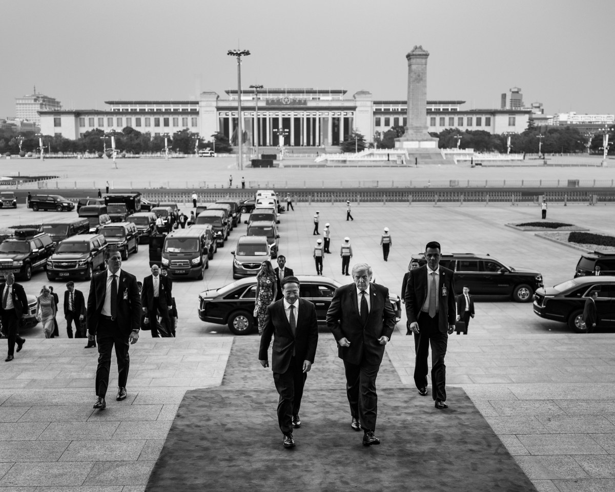 President Donald J. Trump arrives for a State Banquet with President Xi Jinping of the People’s Republic of China, Thursday, May 14, 2026, in the Great Hall of the People in Beijing, China. (Official White House Photo by Daniel Torok)