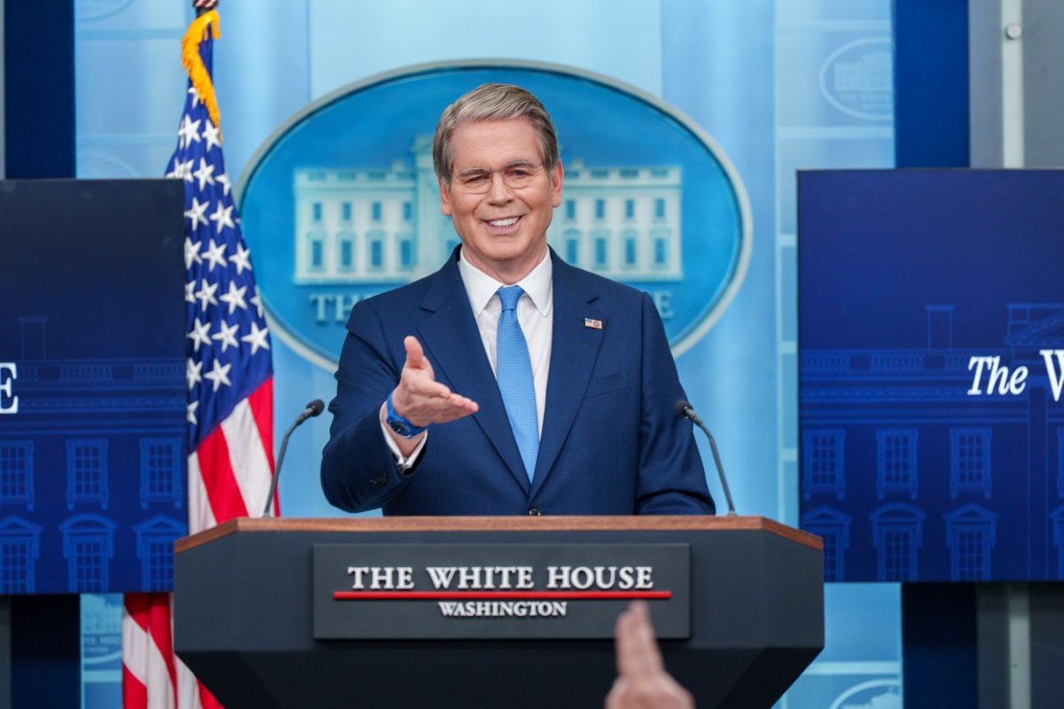 Treasury Secretary Scott Bessent holds a White House Press Briefing, Thursday, May 28, 2026, in James S. Brady Press Briefing Room at the White House. (Official White House Photo by Abe McNatt)