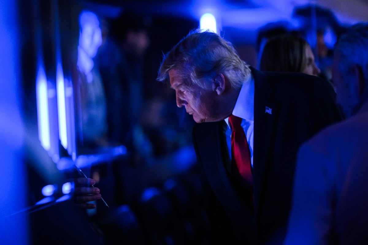 President Donald J. Trump attends Game 3 of the NBA finals between the New York Knicks and the San Antonio Spurs, Monday, June 8, 2026, at Madison Square Garden in New York City. (Official White House Photo by Daniel Torok)