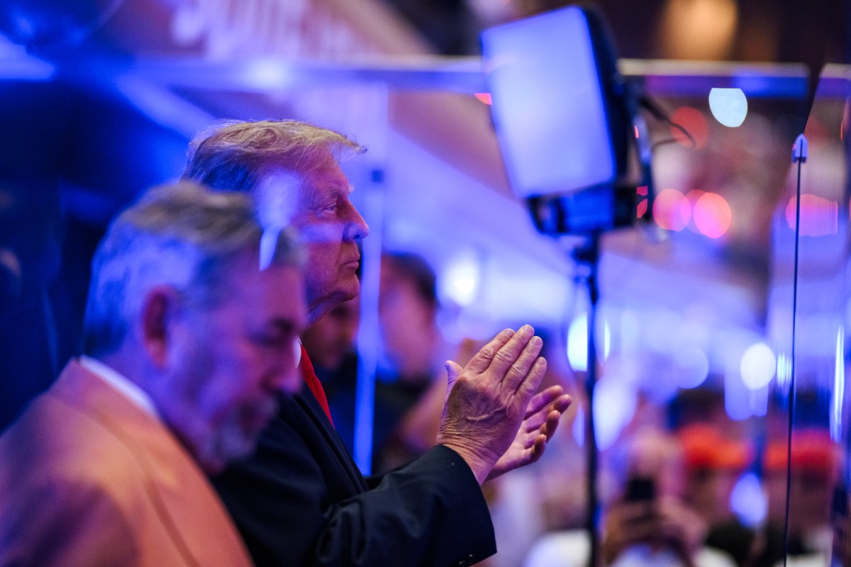 President Donald J. Trump attends Game 3 of the NBA finals between the New York Knicks and the San Antonio Spurs, Monday, June 8, 2026, at Madison Square Garden in New York City. (Official White House Photo by Daniel Torok)