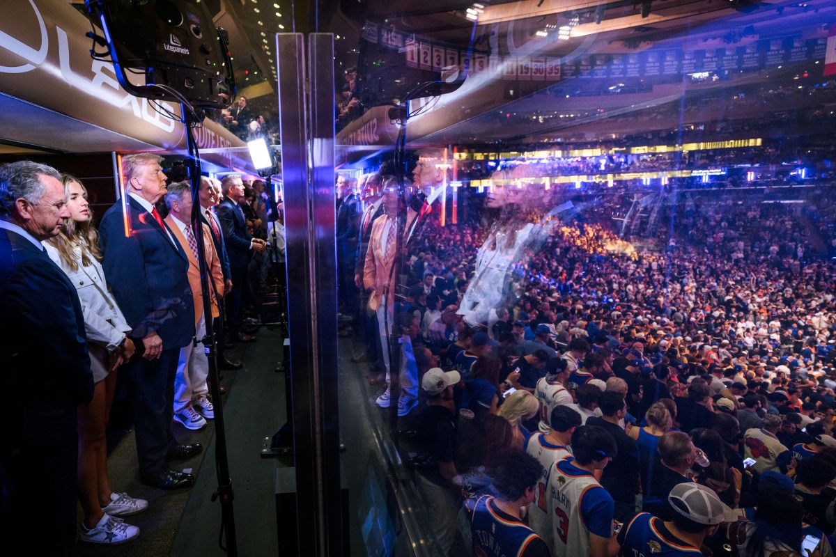 President Donald J. Trump attends Game 3 of the NBA finals between the New York Knicks and the San Antonio Spurs, Monday, June 8, 2026, at Madison Square Garden in New York City. (Official White House Photo by Daniel Torok)