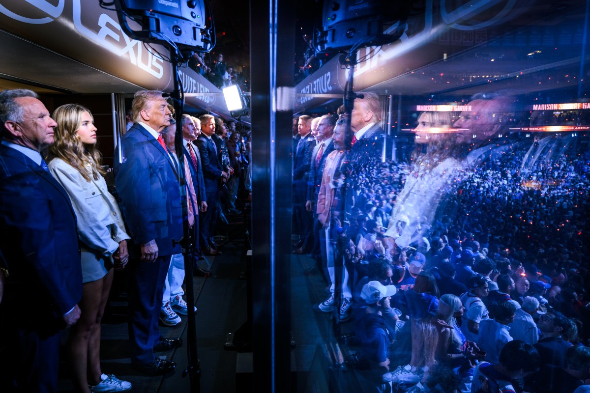 President Donald J. Trump attends Game 3 of the NBA finals between the New York Knicks and the San Antonio Spurs, Monday, June 8, 2026, at Madison Square Garden in New York City. (Official White House Photo by Daniel Torok)