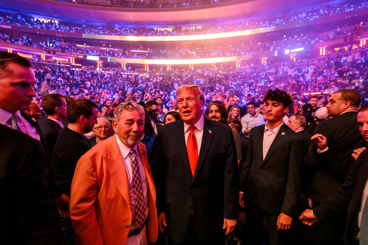 President Donald J. Trump attends Game 3 of the NBA finals between the New York Knicks and the San Antonio Spurs, Monday, June 8, 2026, at Madison Square Garden in New York City. (Official White House Photo by Daniel Torok)